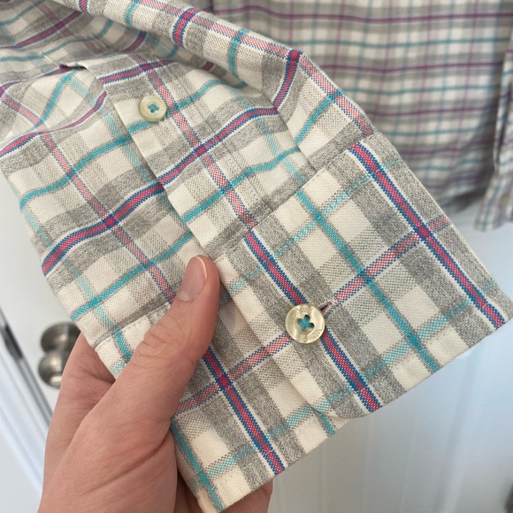 Vineyard Vines Blue Pink Red Plaid Checkered Slim Fit Murray Button Down Shirt - Picture 5 of 8